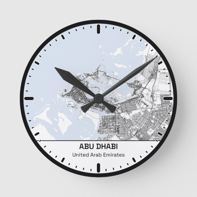 Abu Dhabi Clock City Line Art (Front)