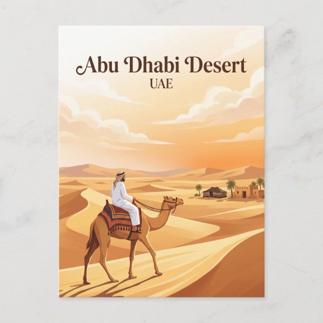 Abu Dhabi Desert UAE Postcard (Front)