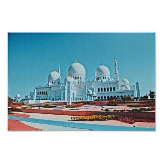 Abu Dhabi Mosque painting Photo Print