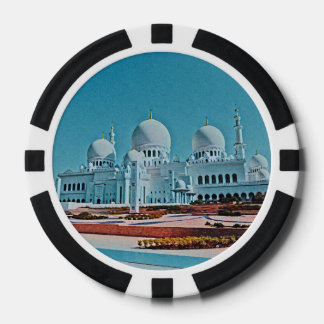 Abu Dhabi Mosque painting Poker Chips