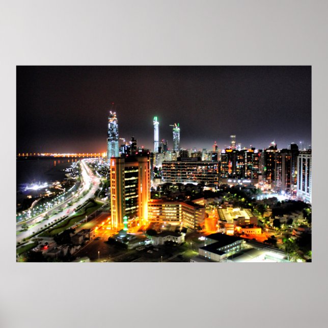 Abu Dhabi Night Poster (Front)