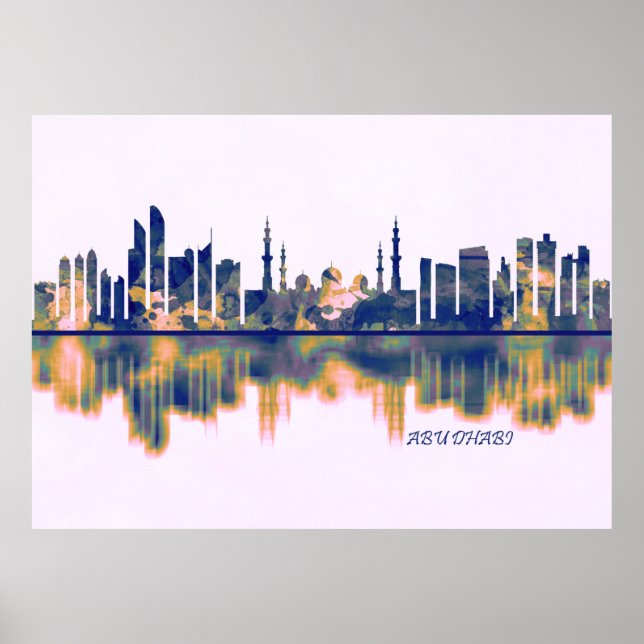 Abu Dhabi Skyline Poster (Front)