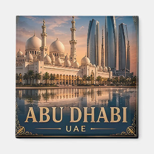 🧲 Abu Dhabi Skyline Vacation Memory UAE 🌇 Magnet