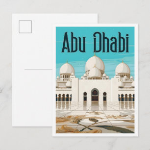 Abu Dhabi UAE Vintage Travel  Postcard