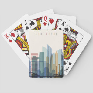 Abu Dhabi, United Arab Emirates City Skyline Playing Cards