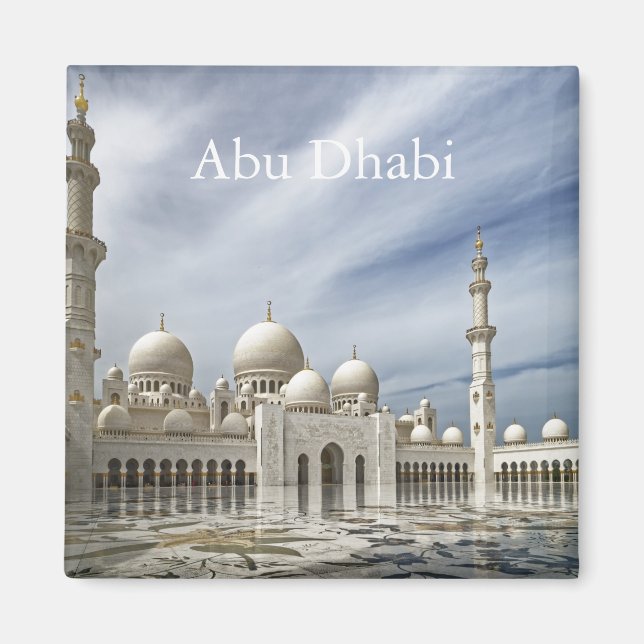 Abu Dhabi Vintage Travel Tourism Magnet (Front)
