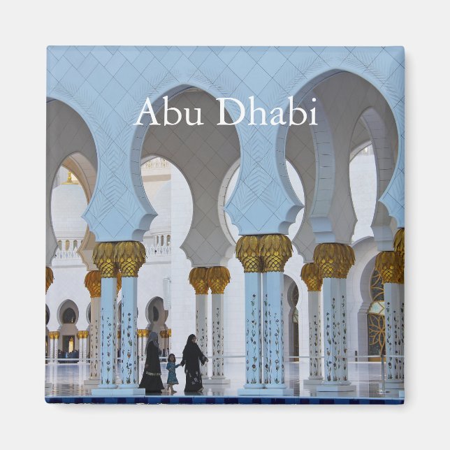 Abu Dhabi Vintage Travel Tourism Magnet (Front)