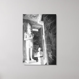 Abu Simbel Egypt, Tourist inside Temple (NR) Canvas Print