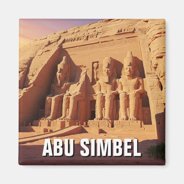 Abu Simbel Egypt Travel Magnet (Front)
