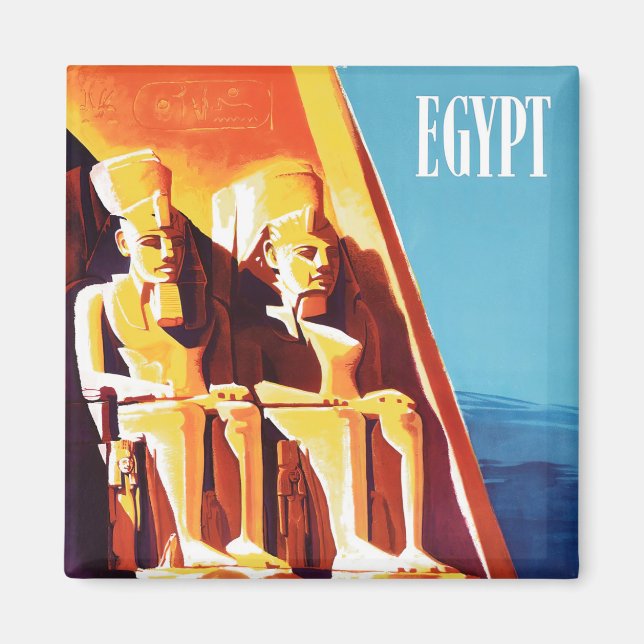 Abu Simbel Egypt vintage travel Magnet (Front)