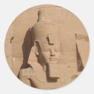 abu simbel pharoah classic round sticker