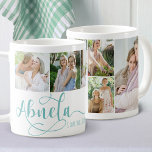 Abuela Calligraphy I Love You 6 Photo Coffee Mug<br><div class="desc">A gift for your abuela. This photo mug is lettered with "abuela" in swirly calligraphy and you can personalise with your name and message, such as I love you. The photo template is set up for you to add 6 of your favourite photos which are displayed in square and vertical...</div>