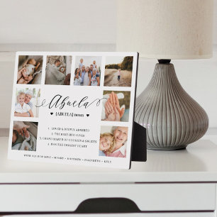 Abuela Definition Script Photo Collage Keepsake Plaque