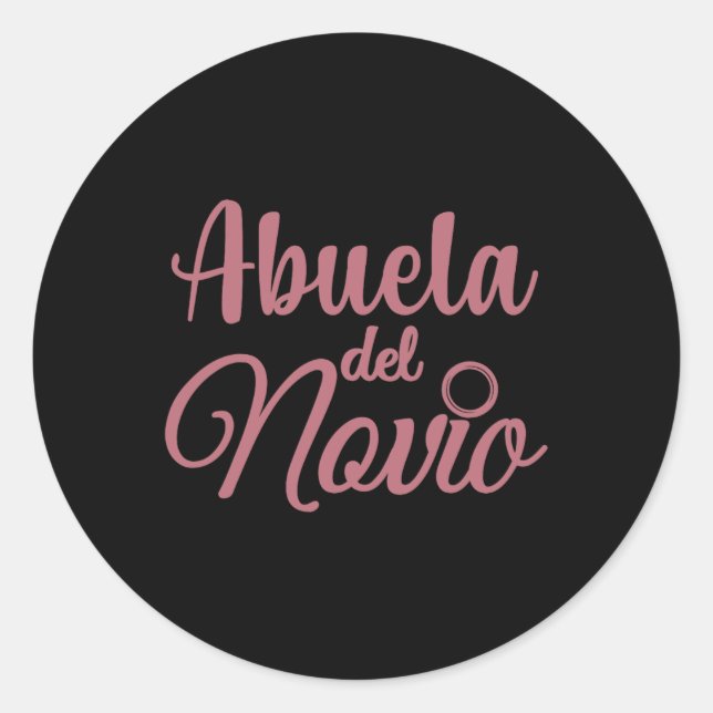Abuela Del Novio  Classic Round Sticker (Front)