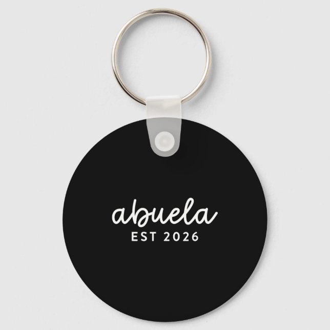 Abuela Est 2026 Mom Promoted To Grandma Mothers Da Key Ring (Front)