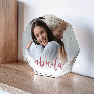 Abuela Grandma Script Overlay Photo Block