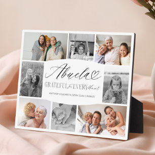 Abuela Grateful for Every Moment Photo Collage Plaque