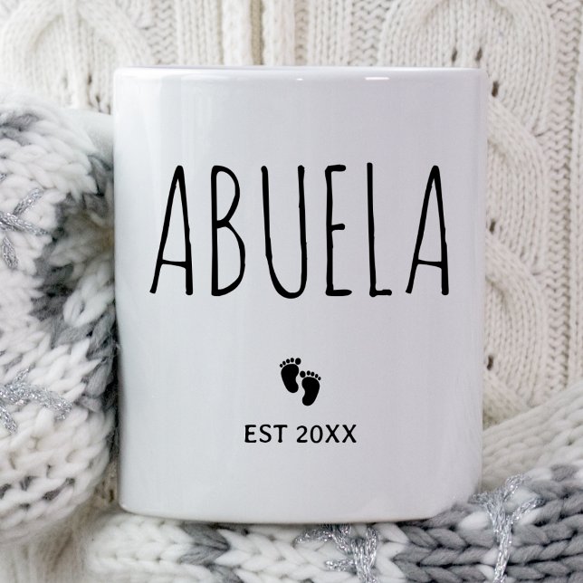 Abuela New Baby Reveal Idea Spanish Grandma Gift Coffee Mug (Creator Uploaded)
