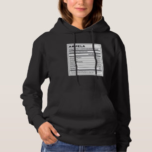 Abuela Nutritional Facts Spanish Grandmother Hoodie