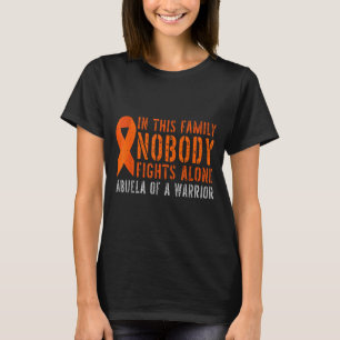Abuela of a warrior family matching leukaemia T-Shirt