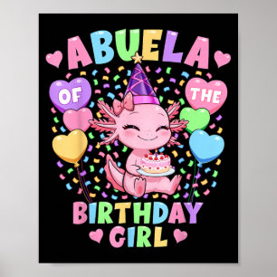 Abuela Of The Birthday Girl Shirt _ Axolotl 1st Poster