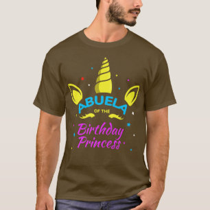 Abuela of the Birthday Princess Bday Unicorn Grand T-Shirt