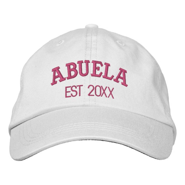 Abuela Personalised Grandma Gift Custom Text Embroidered Hat (Front)