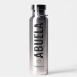 Abuela | Spanish Grandma Custom Name Chrome Water Bottle<br><div class="desc">Abuela | Spanish Grandma Custom Name Chrome</div>