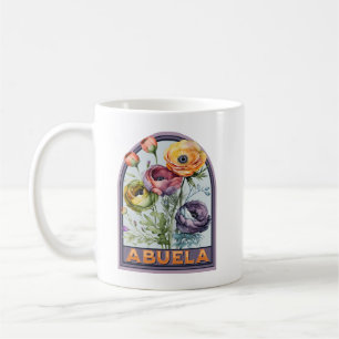 Abuela Vintage Floral Grandmother Coffee Mug