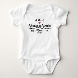 Abuela y Abuelo Spanish Grandparent Baby Reveal  Bodysuit