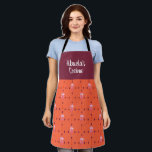 Abuela's Cocina Bohemian Floral Grandma's Kitchen Apron<br><div class="desc">Cute personalised apron for your Abuela in a pretty orange and purple Bohemian flower  pattern design that reads - Abuela's Cocina (Grandma's kitchen in Spanglish). Text can be changed to different wording of your choice.</div>
