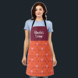 Abuela's Cocina Bohemian Floral Grandma's Kitchen Apron<br><div class="desc">Cute personalised apron for your Abuela in a pretty orange and purple Bohemian flower  pattern design that reads - Abuela's Cocina (Grandma's kitchen in Spanglish). Text can be changed to different wording of your choice.</div>