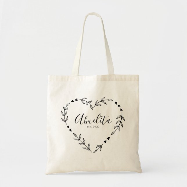 Abuelita Year Est. Tote Bag (Front)