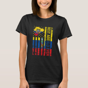 Abuelo Ecuadorian Grandpa - Ecuador USA Flag Fathe T-Shirt