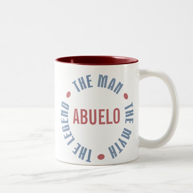 Abuelo Man Myth Legend Customisable Two-Tone Coffee Mug (Right)