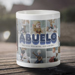 Abuelo Man Myth Legend Photo Collage Coffee Mug<br><div class="desc">Cute grandfather photo mug featuring 8 family pictures for you to replace with your own,  the title "ABUELO",  and a personalised saying that reads "the man,  the myth,  the legend".</div>