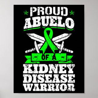 Abuelo Of A Kidney Disease Warrior Awareness Grand Poster