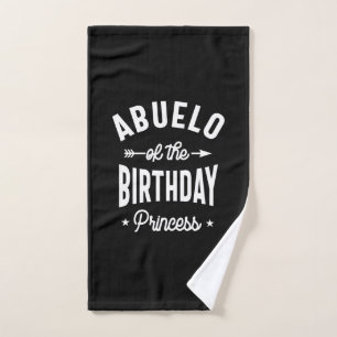 Abuelo Of The Birthday Princess Hand Towel