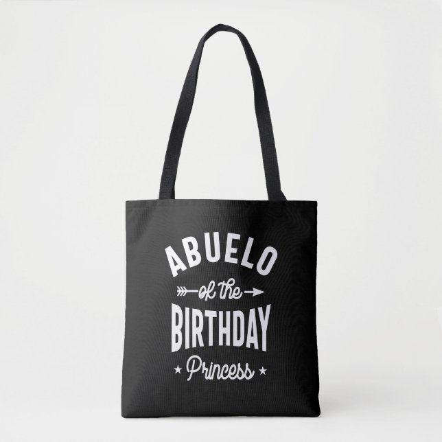 Abuelo Of The Birthday Princess Tote Bag (Front)