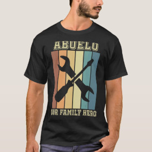 Abuelo Our Family Hero Vintage Rainbow Tools T-Shirt