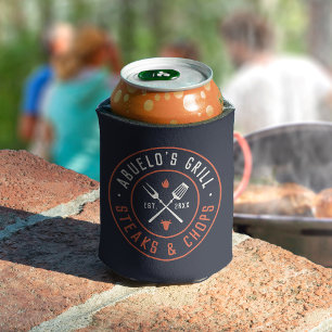 Abuelo's Grill Personalised Year Established Can Cooler