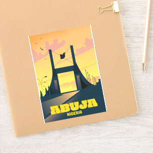 Abuja Nigeria City Gate Vintage travel poster