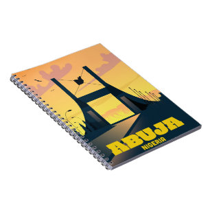 Abuja Nigeria City Gate Vintage travel poster Notebook