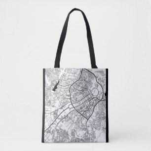 Abuja Nigeria Map Tote Bag
