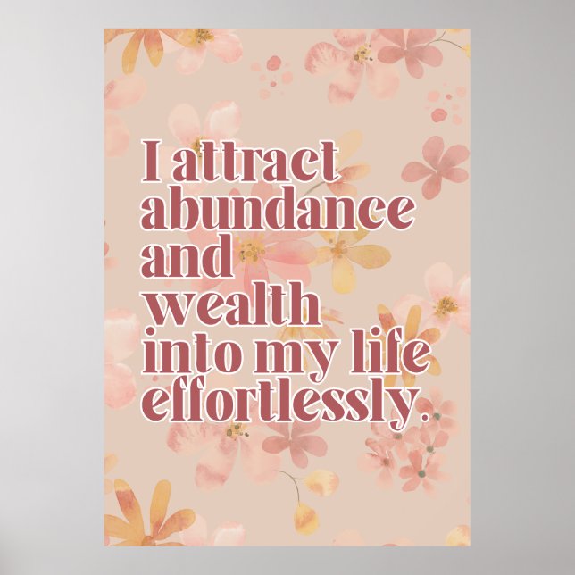 Abundance Affirmation Poster (Front)