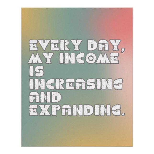 Abundance Affirmation Poster  (Front)