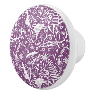Abundance Botanical Berry Ceramic Knob