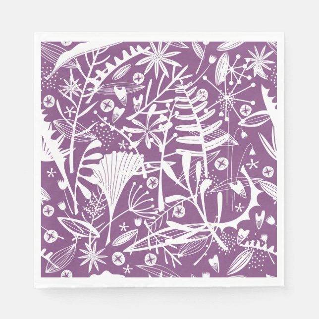 Abundance Botanical Berry Party Napkin (Front)