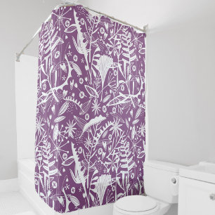 Abundance Botanical Berry Shower Curtain