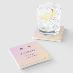 Abundance Mindset – Flowers of Abundance Stone Coaster